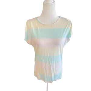 Ted Baker London Cotton Candy Striped‎ Pastel T-Shirt- Size 2